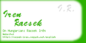 iren racsek business card